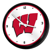 Load image into Gallery viewer, Wisconsin Badgers: Retro Lighted Wall Clock - The Fan-Brand