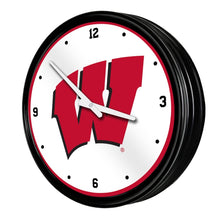 Load image into Gallery viewer, Wisconsin Badgers: Retro Lighted Wall Clock - The Fan-Brand