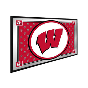 Wisconsin Badgers: Team Spirit - Framed Mirrored Wall Sign - The Fan-Brand