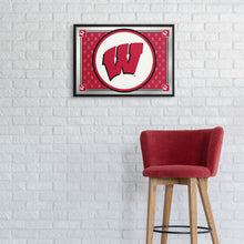 Load image into Gallery viewer, Wisconsin Badgers: Team Spirit - Framed Mirrored Wall Sign - The Fan-Brand