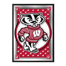 Load image into Gallery viewer, Wisconsin Badgers: Team Spirit, Mascot - Framed Mirrored Wall Sign - The Fan-Brand