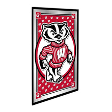 Load image into Gallery viewer, Wisconsin Badgers: Team Spirit, Mascot - Framed Mirrored Wall Sign - The Fan-Brand