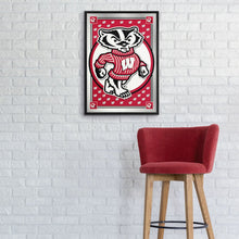 Load image into Gallery viewer, Wisconsin Badgers: Team Spirit, Mascot - Framed Mirrored Wall Sign - The Fan-Brand