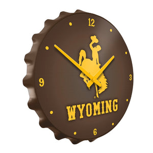 Wyoming Cowboys: Bottle Cap Wall Clock - The Fan-Brand