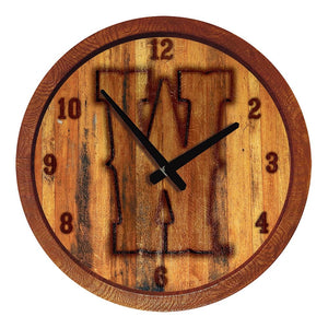 Wyoming Cowboys: Branded "Faux" Barrel Top Wall Clock - The Fan-Brand