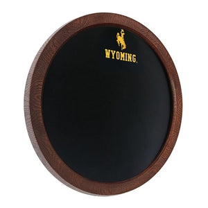 Wyoming Cowboys: Chalkboard "Faux" Barrel Top Sign - The Fan-Brand