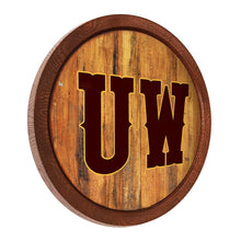 Load image into Gallery viewer, Wyoming Cowboys: &quot;Faux&quot; Barrel Top Sign - The Fan-Brand