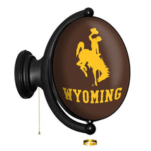 Load image into Gallery viewer, Wyoming Cowboys: Original Oval Rotating Lighted Wall Sign - The Fan-Brand