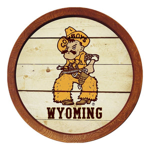 Wyoming Cowboys: Pistol Pete - "Faux" Barrel Top Sign - The Fan-Brand