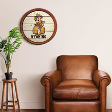 Load image into Gallery viewer, Wyoming Cowboys: Pistol Pete - &quot;Faux&quot; Barrel Top Sign - The Fan-Brand