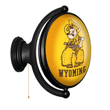 Load image into Gallery viewer, Wyoming Cowboys: Pistol Pete - Original Oval Rotating Lighted Wall Sign - The Fan-Brand