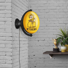 Load image into Gallery viewer, Wyoming Cowboys: Pistol Pete - Original Oval Rotating Lighted Wall Sign - The Fan-Brand