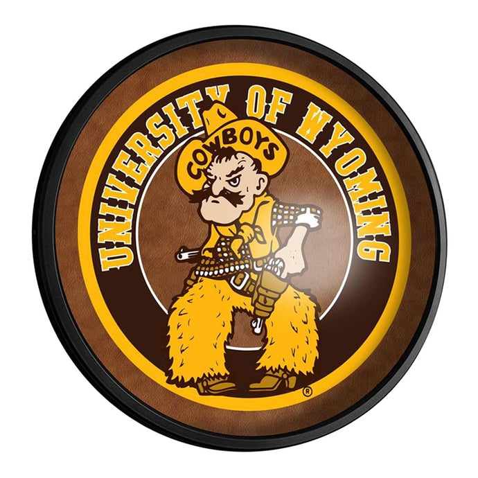 Wyoming Cowboys: Pistol Pete - Round Slimline Lighted Wall Sign - The Fan-Brand