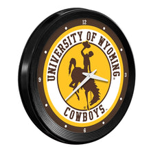 Load image into Gallery viewer, Wyoming Cowboys: Ribbed Frame Wall Clock - The Fan-Brand