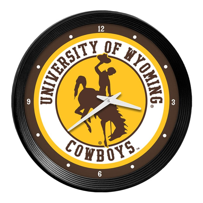 Wyoming Cowboys: Ribbed Frame Wall Clock - The Fan-Brand