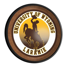 Load image into Gallery viewer, Wyoming Cowboys: Round Slimline Lighted Wall Sign - The Fan-Brand