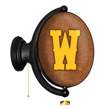 Load image into Gallery viewer, Wyoming Cowboys: W - Original Oval Rotating Lighted Wall Sign - The Fan-Brand