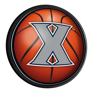 Xavier Musketeers: Basketball - Round Slimline Lighted Wall Sign - The Fan-Brand