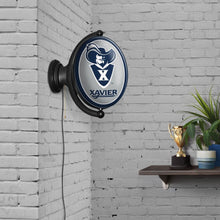 Load image into Gallery viewer, Xavier Musketeers: Musketeer - Original Oval Rotating Lighted Wall Sign - The Fan-Brand