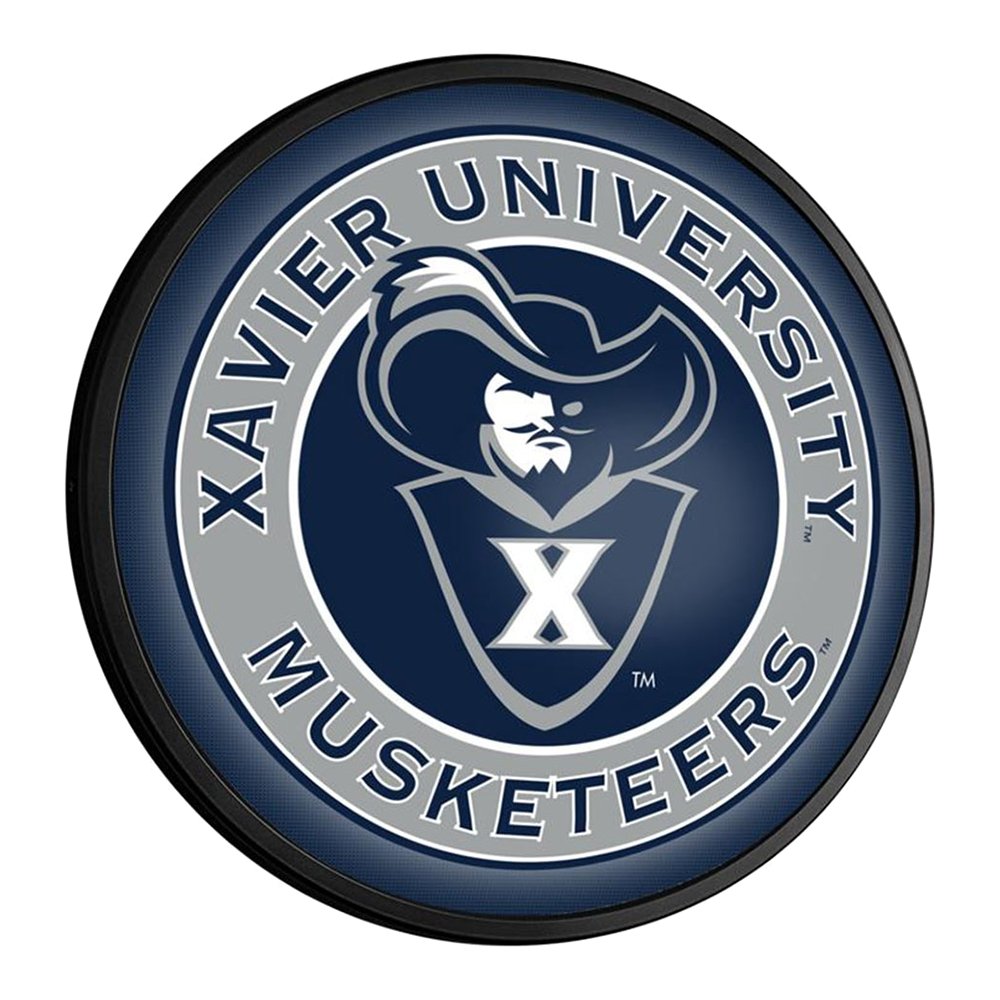 Xavier Musketeers: Musketeer - Round Slimline Lighted Wall Sign - The Fan-Brand