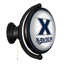 Load image into Gallery viewer, Xavier Musketeers: Original Oval Rotating Lighted Wall Sign - The Fan-Brand