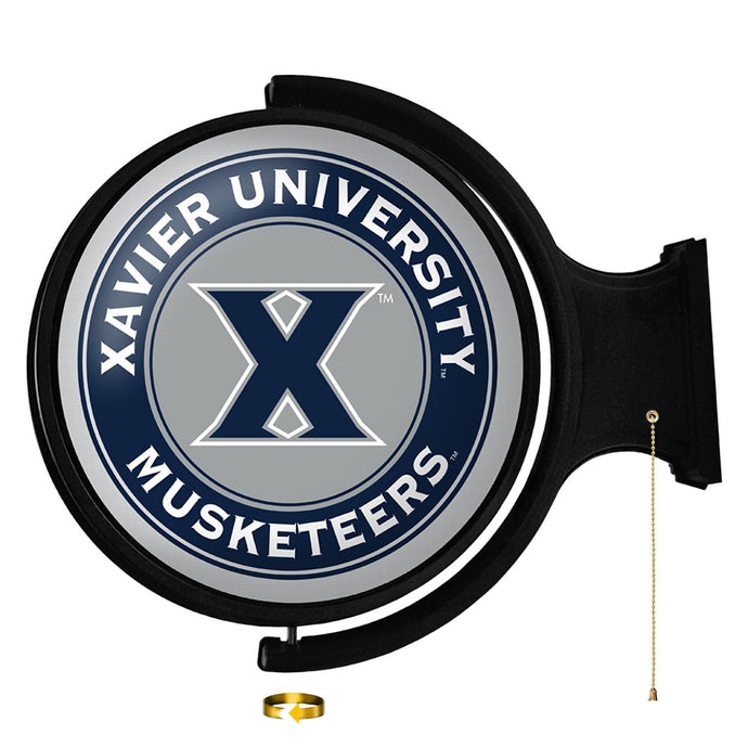 Xavier Musketeers: Original Round Rotating Lighted Wall Sign - The Fan-Brand