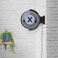 Load image into Gallery viewer, Xavier Musketeers: Original Round Rotating Lighted Wall Sign - The Fan-Brand