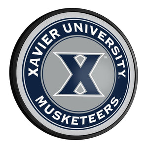 Xavier Musketeers: Round Slimline Lighted Wall Sign - The Fan-Brand