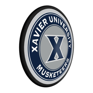 Xavier Musketeers: Round Slimline Lighted Wall Sign - The Fan-Brand