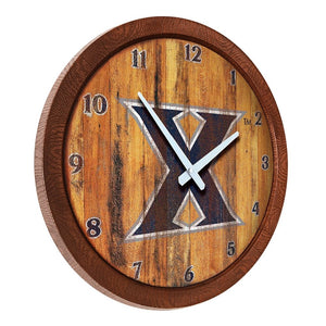 Xavier Musketeers: Weathered "Faux" Barrel Top Wall Clock - The Fan-Brand